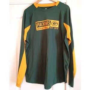 Green Bay Packers NFL Football XL Green Yellow Long Sleeve T-shirt